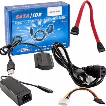 Câble Convertisseur Adaptateur SATA-IDE vers USB 2.0 pour Disque dur