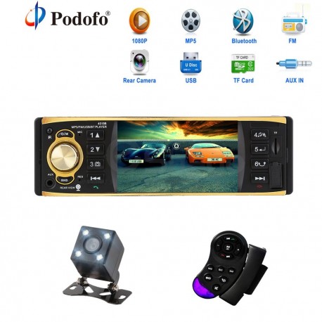 Radio pour voiture, Avec mini Ecran vidéo /Caméra de recule, AUX ,FM Radio , Bluetooth , Support USB et carte mémoire