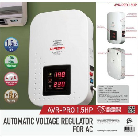 Régulateur de tension automatique - Stabilisateur pour courant alternatif - AVR-Pro - 1.5 CV