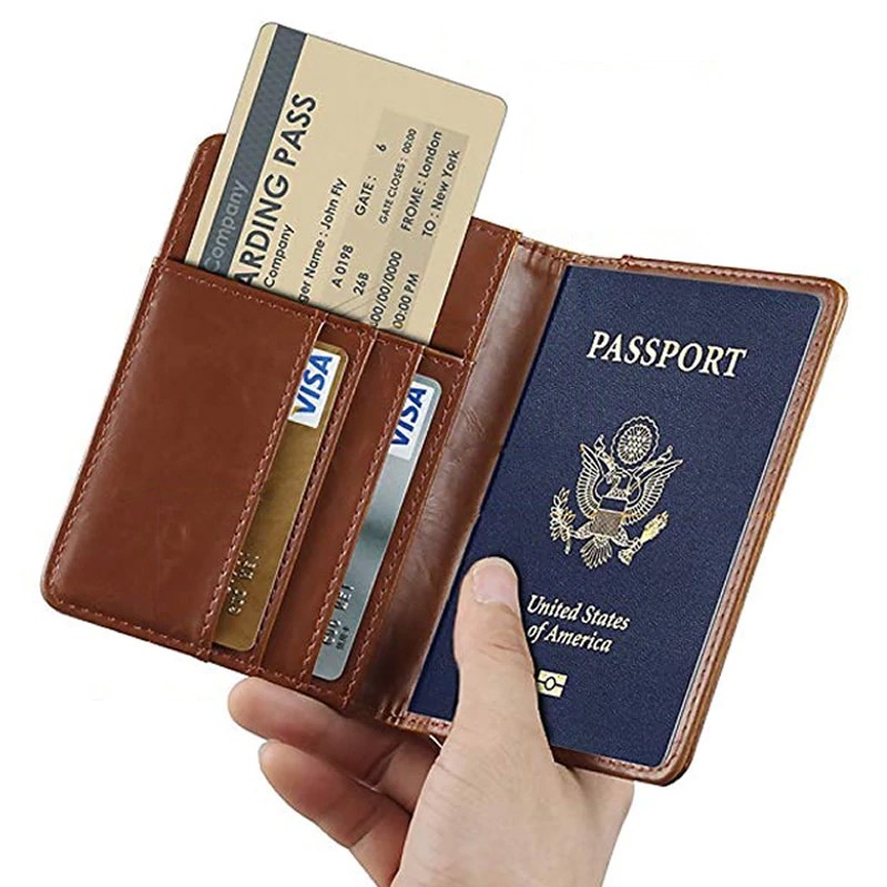 Couverture de passeport Rfid en cuir PU porte carte de - Temu Canada