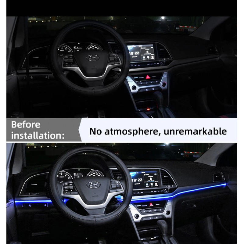 Bande lumineuse fluo à LED 5050, décoration intérieur voiture, néon  flexible long 2M - Meshago Niger