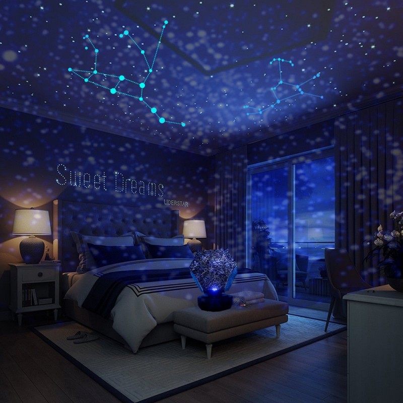 Projecteur étoile - Veilleuse - Lampe enfant - Ciel étoilé - Lampe  projecteur LED